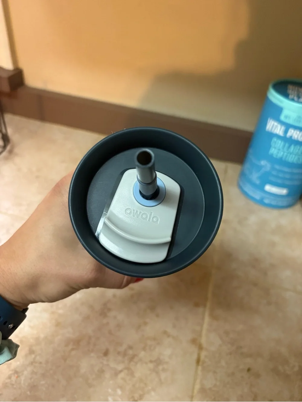 White Insulated Tumbler with Straw